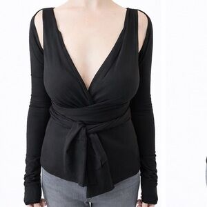 Black Wrap Top